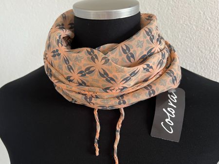 Colora Schal, 30% Seide, Lachs, NEU
