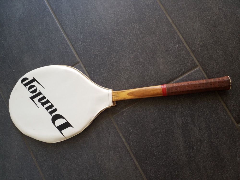SLAZENGER JUPITER VINTAGE Wooden Tennis Racket Plus Used Dunlop Press