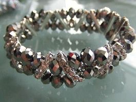 Armband silberfarben mit Strasselementen