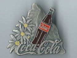 Coca-Cola Matterhorn mit Edelweiss, Pin