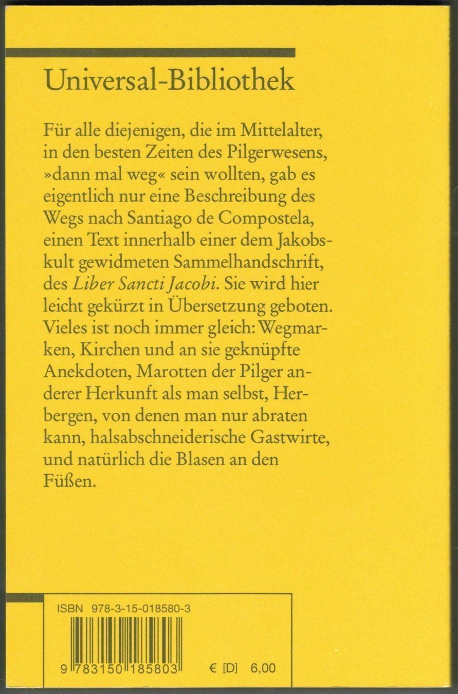Libri: Der Jakobsweg, Reclam – Usato da Zürich venduto da Tolima194 1