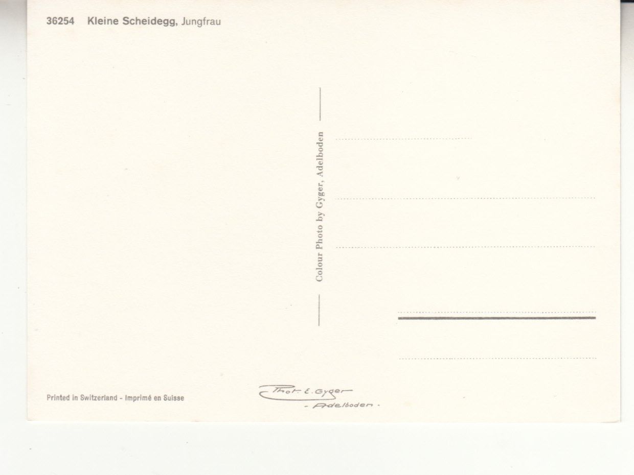 Ansichtskarten: Kleine Scheidegg ca. 1970 – Gebraucht aus Bürglen TG von StampGraf 1