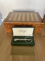 Cave à cigares humidor S.T.Dupont en thuya + ciseau Davidoff