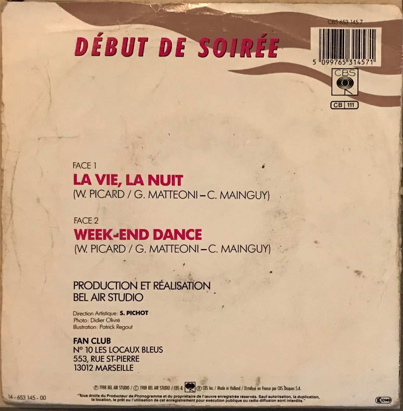 Vinyles: DÉBUT DE SOIRÉE  - LA VIE LA NUIT – D'occasion à Bussigny par vinyl-pas-cher 1