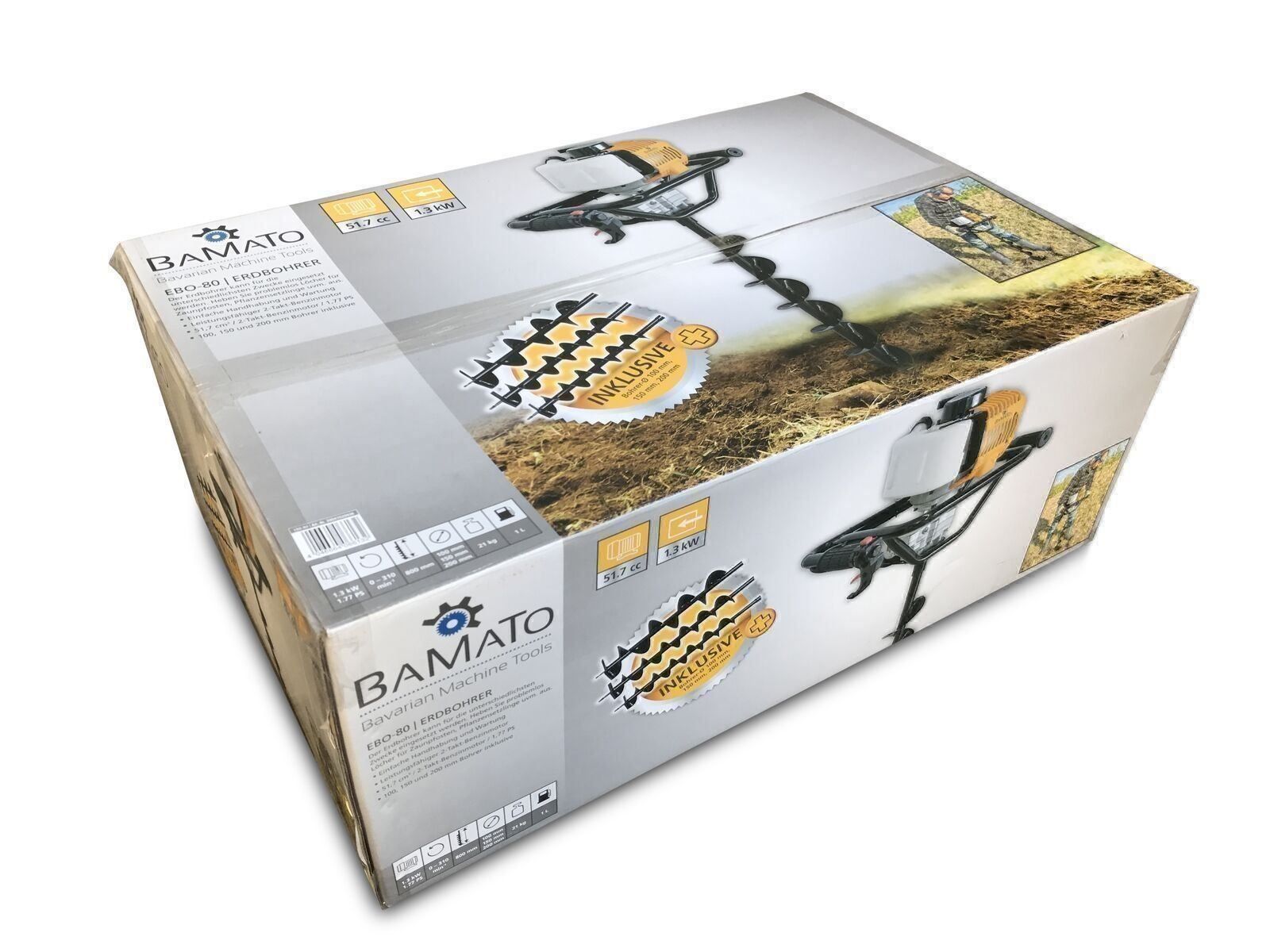 Alle Maschinen: BAMATO Erdbohrer EBO-80 inkl. 3 Bohrer – Neu und originalverpackt aus Bottighofen von zaap 1