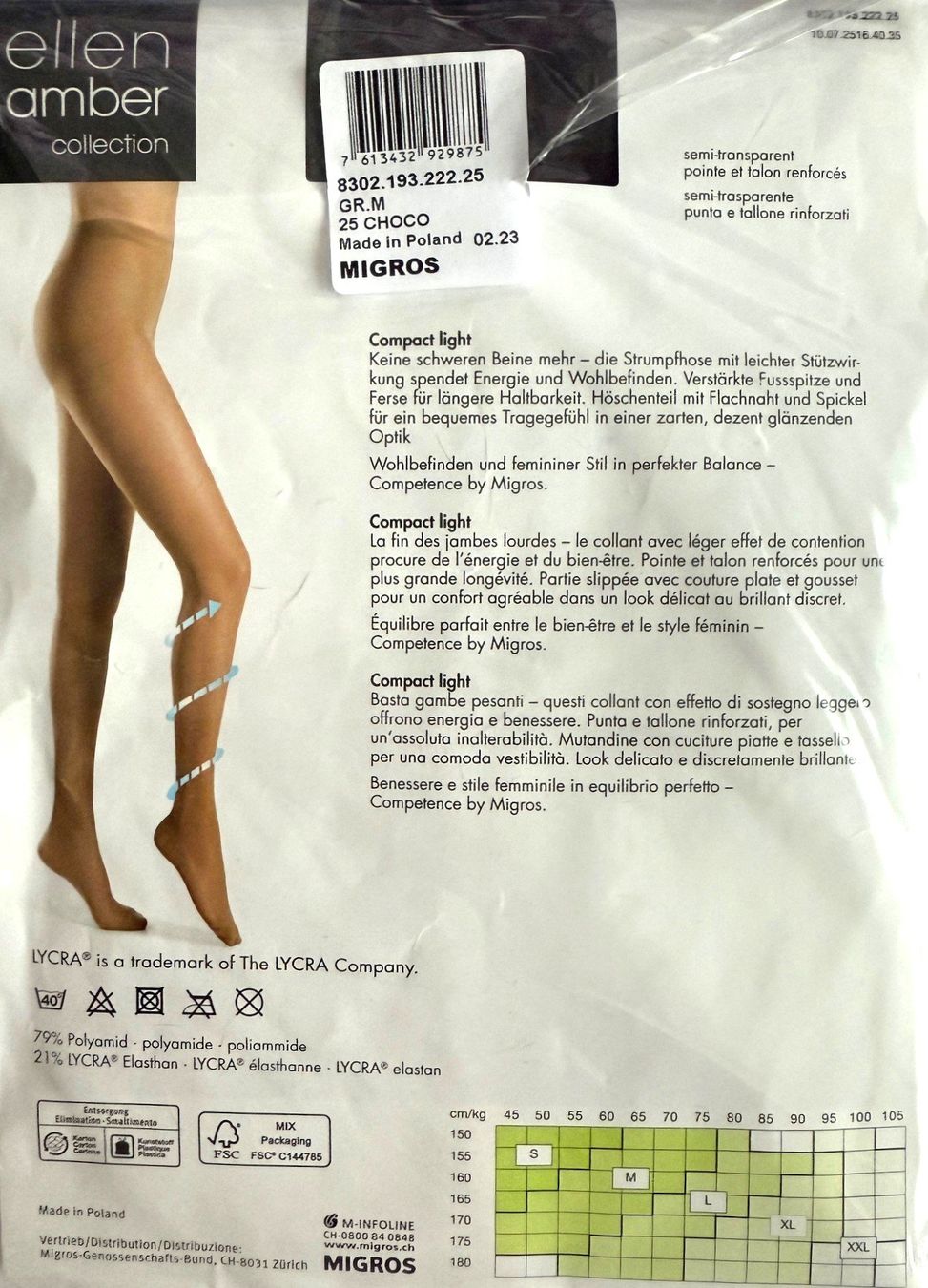 Ellen Amber Calze & Collant: Strumpfhose ellen amber Compact light – Usato da Menziken venduto da ABA60 1