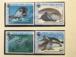 Mauretanien 1986 Satz WWF Mittelmeer-Mönchsrobbe postfrisch