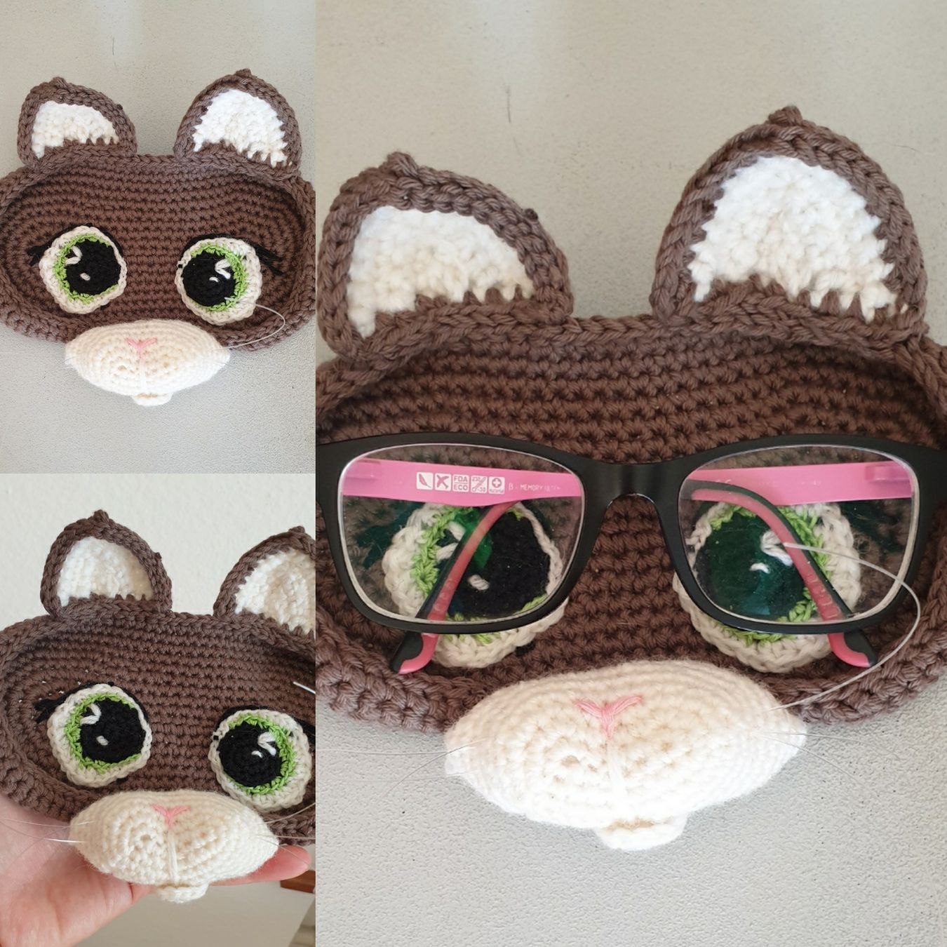 Alle Dekorationen: Brillenhalter häckeln Katze Geschenkidee – Neu (gemäss Beschreibung) aus Gelterkinden von Macrameed
