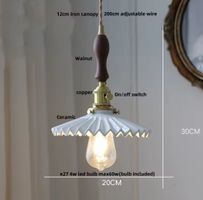 Lampe suspendue LED en céramique,  style nordique moderne