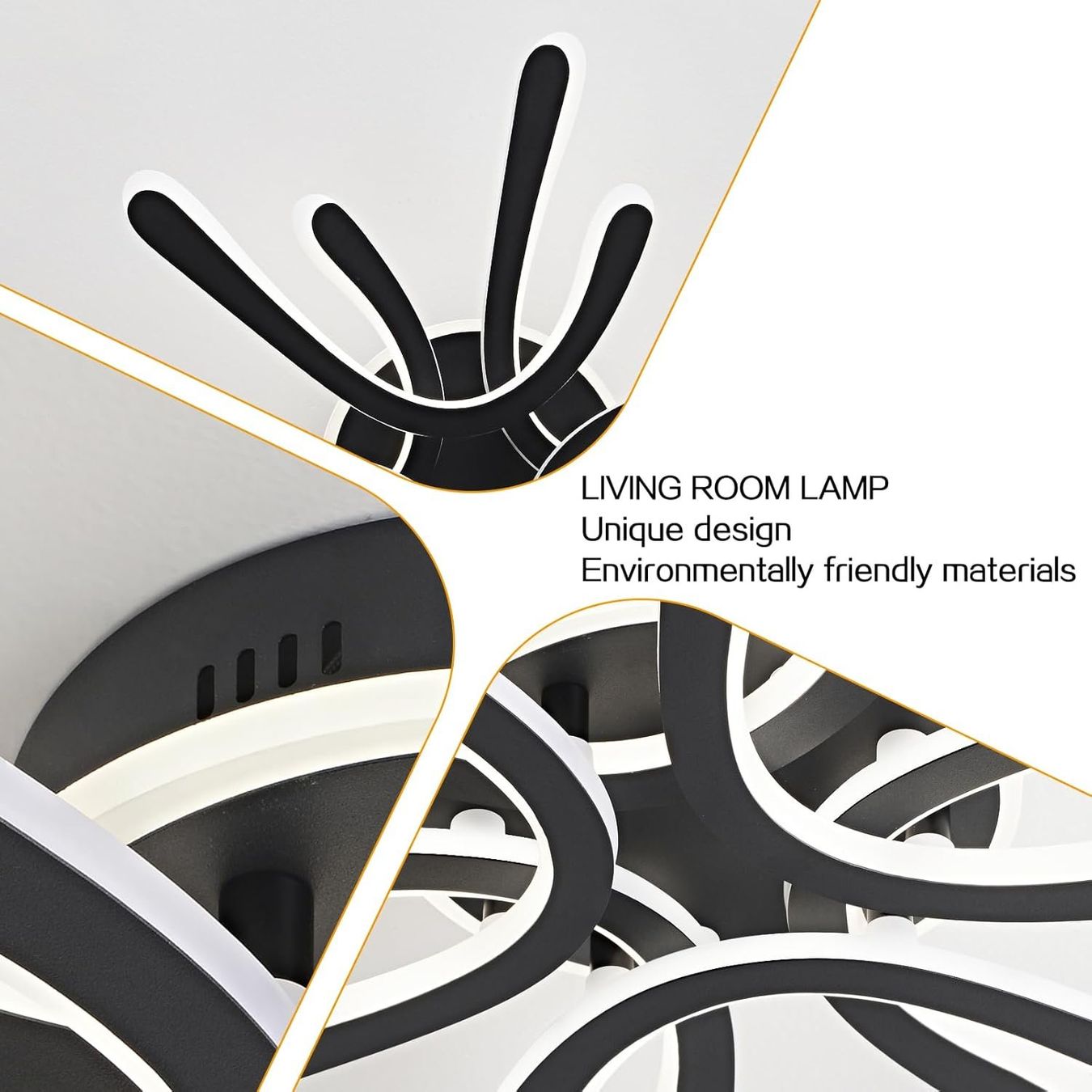 Lampadari & plafoniere: LED Deckenleuchte Blume 40W Dimmbar 2800–6000K Schwarz – Nuovo e nell'imballaggio originale da St. Gallen venduto da RestpostenSG 5