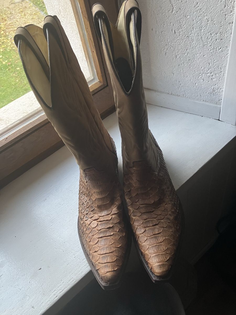 Scarpe per cavalli: Bottes  peau de serpent vintage! – Usato da Collex venduto da angibim 1