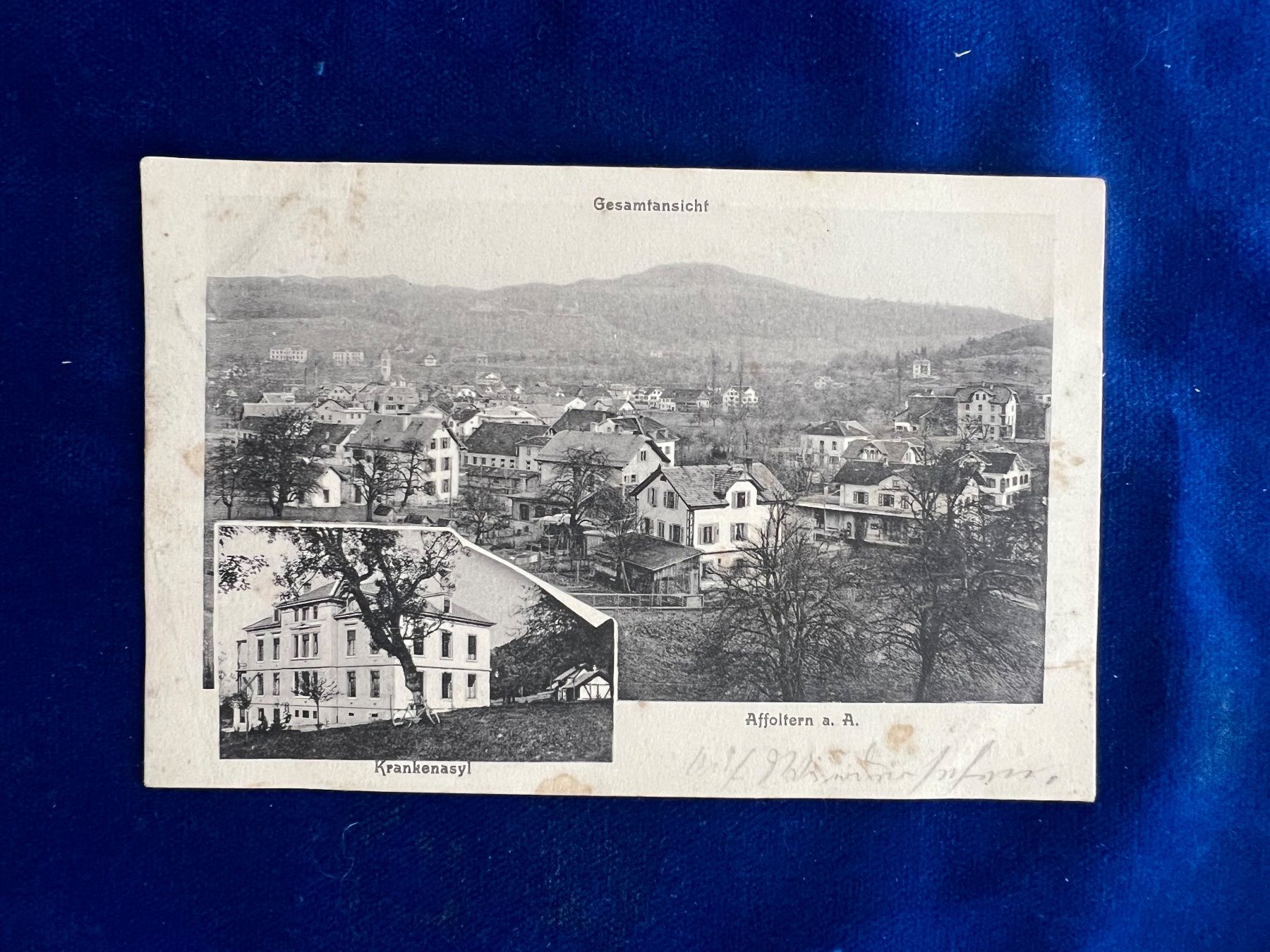 Ansichtskarten: Alte Ansichtskarte Affoltern a. A. 1907 Krankenhaus – Gebraucht aus Hermetschwil-Staffeln von militaria-schweiz