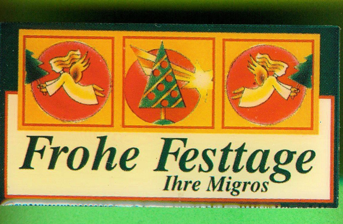 Placchette & Badge: MIGROS  Frohe Festtage – Usato da Winterthur venduto da Sammleroase