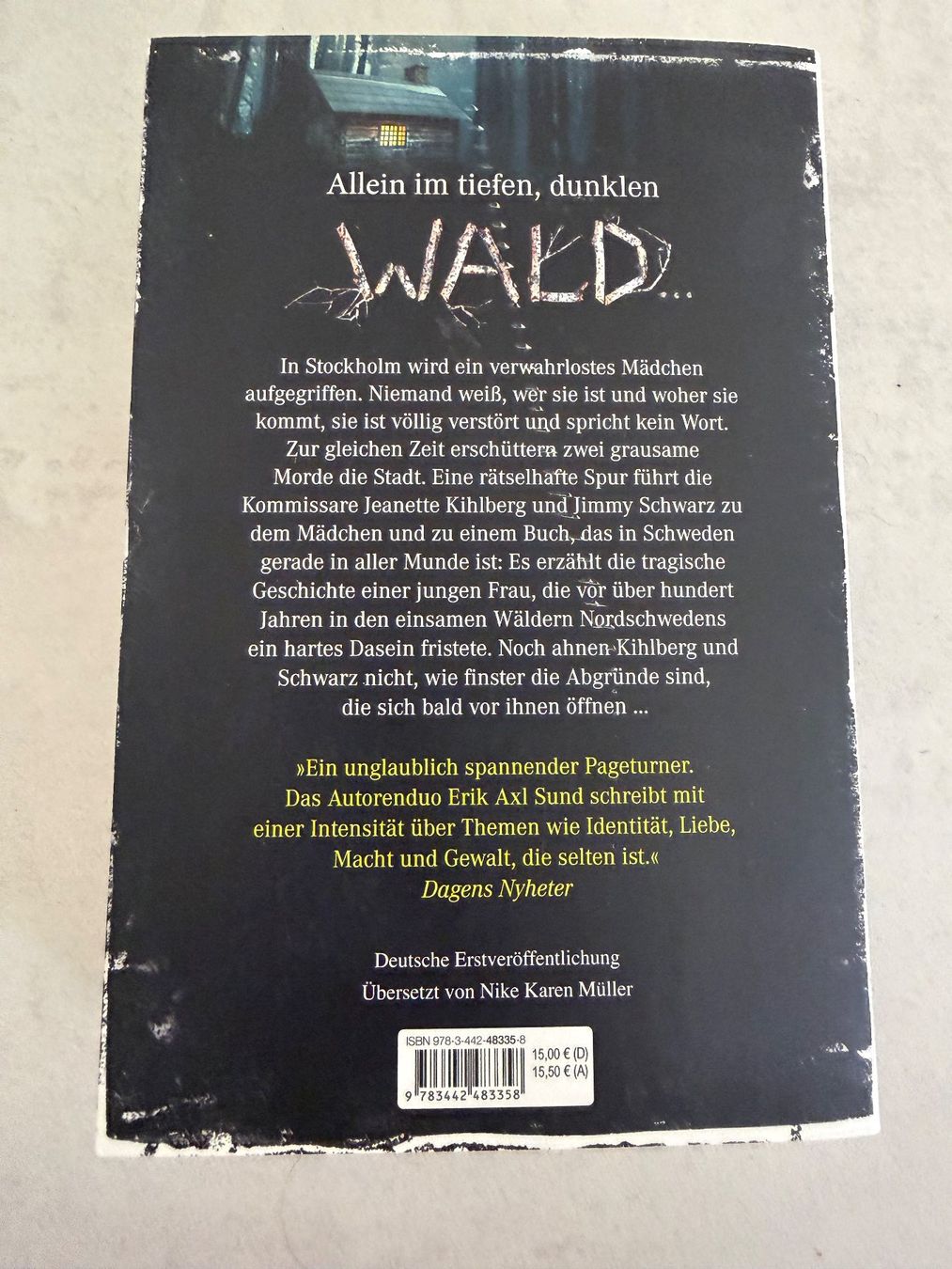 Libri: Erik Axl Sund - Waldgrab – Usato da Geroldswil venduto da Jeremy11 1