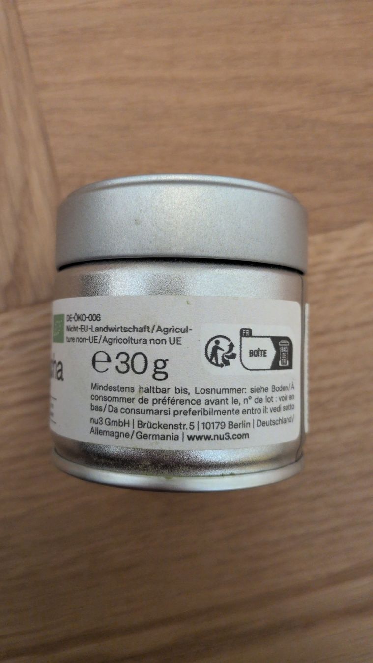 Nu3 Cibi & Specialità: Organic Matcha Nu3 150g – Nuovo e nell'imballaggio originale da Opfikon venduto da Thomas2002 1