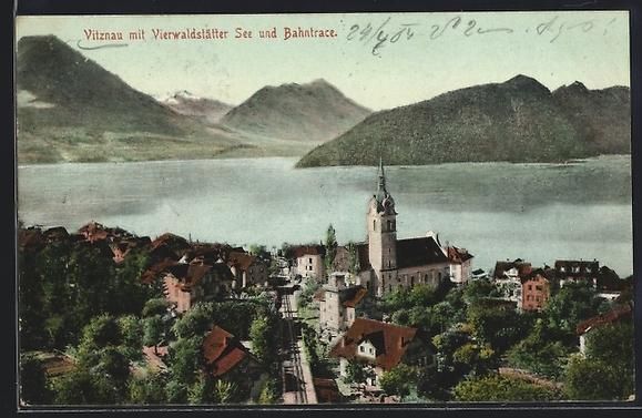 Ansichtskarten: Vitznau, Mit Vierwaldstätter See und Ba – Gebraucht aus Berlin von bartko-reher