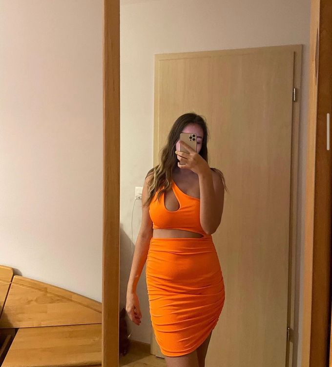 Robe orange ete hot sale