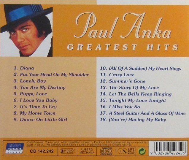 Paul Anka - Greatest Hits | Kaufen auf Ricardo