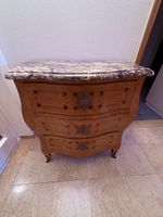 Antike Barock Kommode mit Marmorplatte (wohl Louis XV)