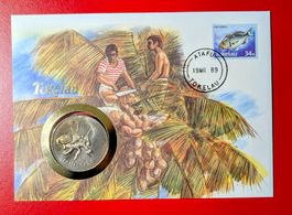 TOKELAU GROSSBRITANNIEN QUEEN ELI. MÜNZBRIEF NUMISBRIEF 1989