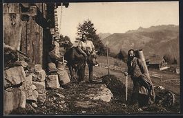 Auf der Braunwaldalp, Bergbauern mit B