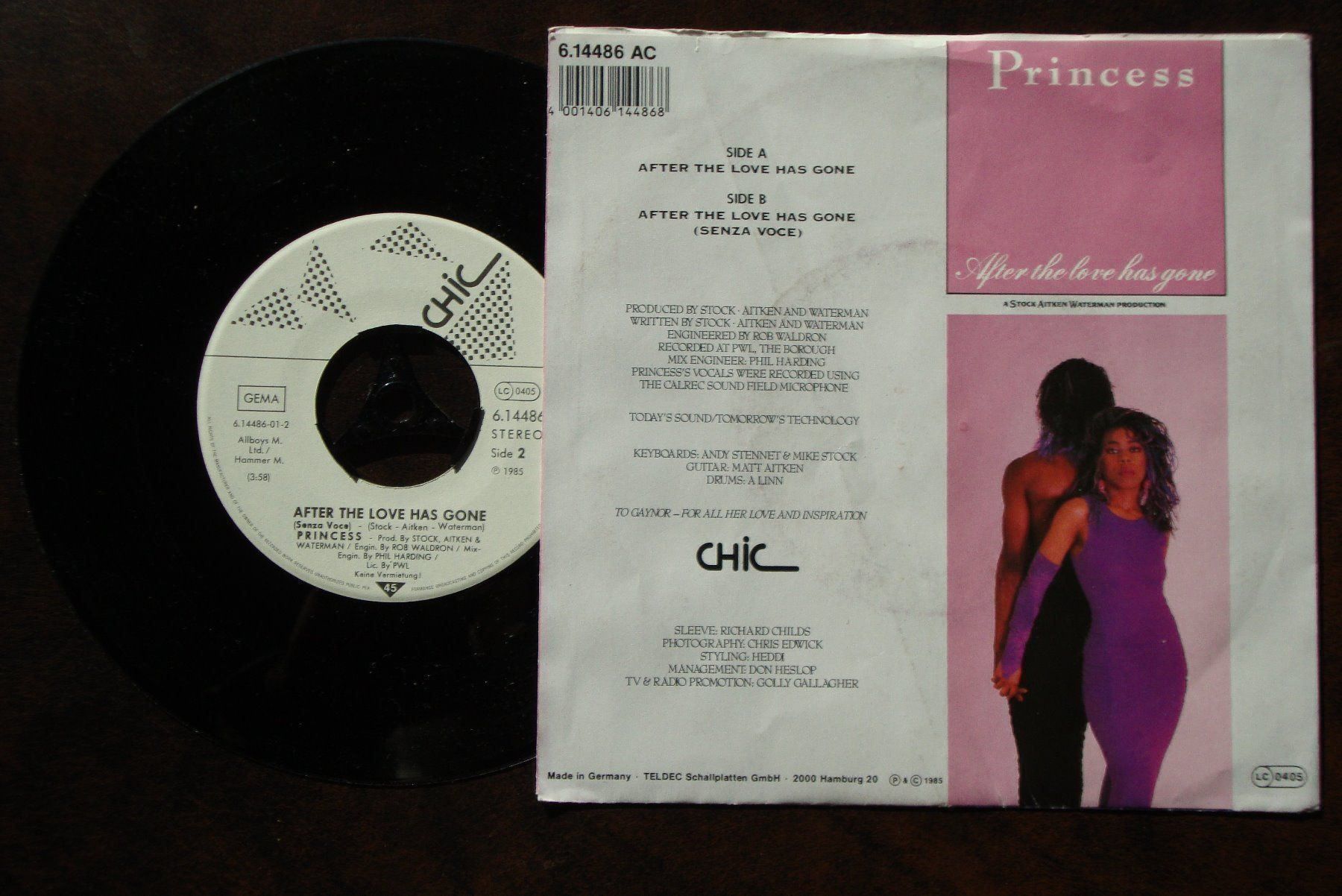 Dischi in vinile: PRINCESS - AFTER THE LOVE HAS GONE – Usato da Bern venduto da Uli_10_11 1