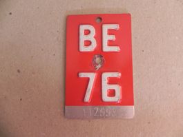 Velonummer Velo Rad BE 76 weiss Bern 1976 Nummer Geschenk