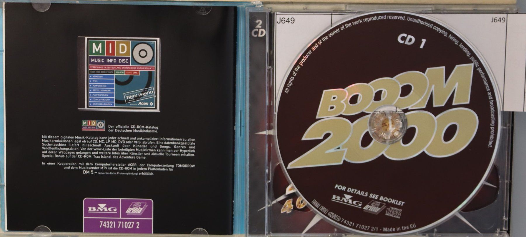CD: Booom 2000 - 40 EXPLOSIVE HITS – Usato da Luzern venduto da CONTENTI 1