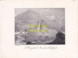 Hospental um 1840 "L'Hospital (Route du St.Gothard)" /bl