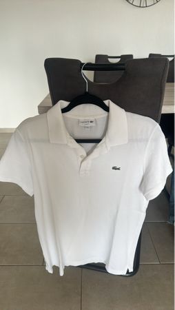 Polo lacoste blanc taille M 
