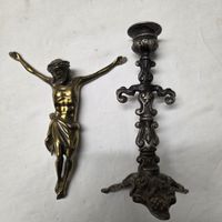 Jesus Korpus mit Kerzenhalter Antik