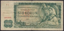 Tschechoslowakei 100 Korun 1961 D41
