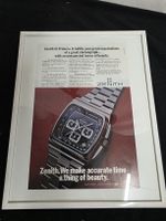 Gerahmte Zenith El Primero Anzeige aus den 1970er Jahren