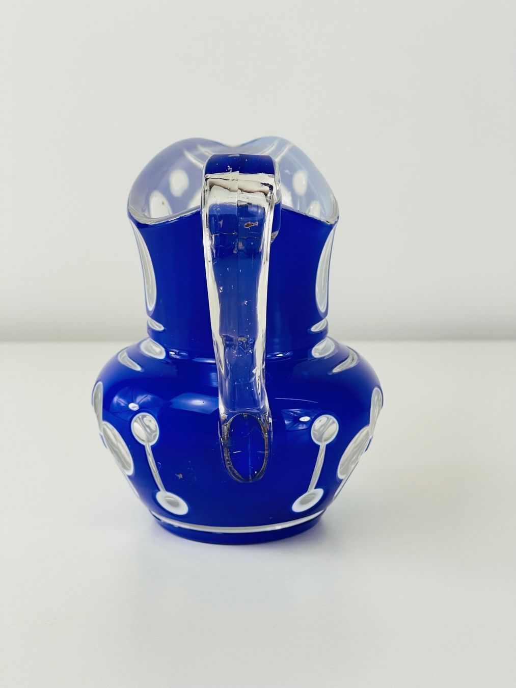 Caraffe: Karaffe Böhmisches Glas Kobaltblau/Weiss – Usato da Zürich venduto da Arche_Brockenhaus 4