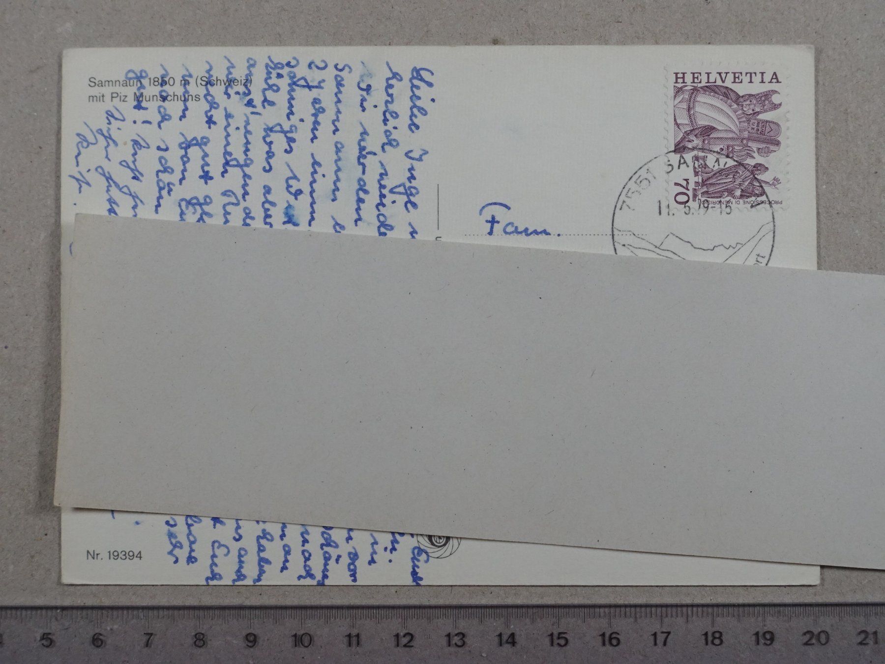 Cartoline postali: Samnaun, 1979 – Usato da Lenzburg venduto da fh1 1