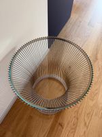 Knoll - Platner Beistelltisch, Nickel poliert / Kristallglas