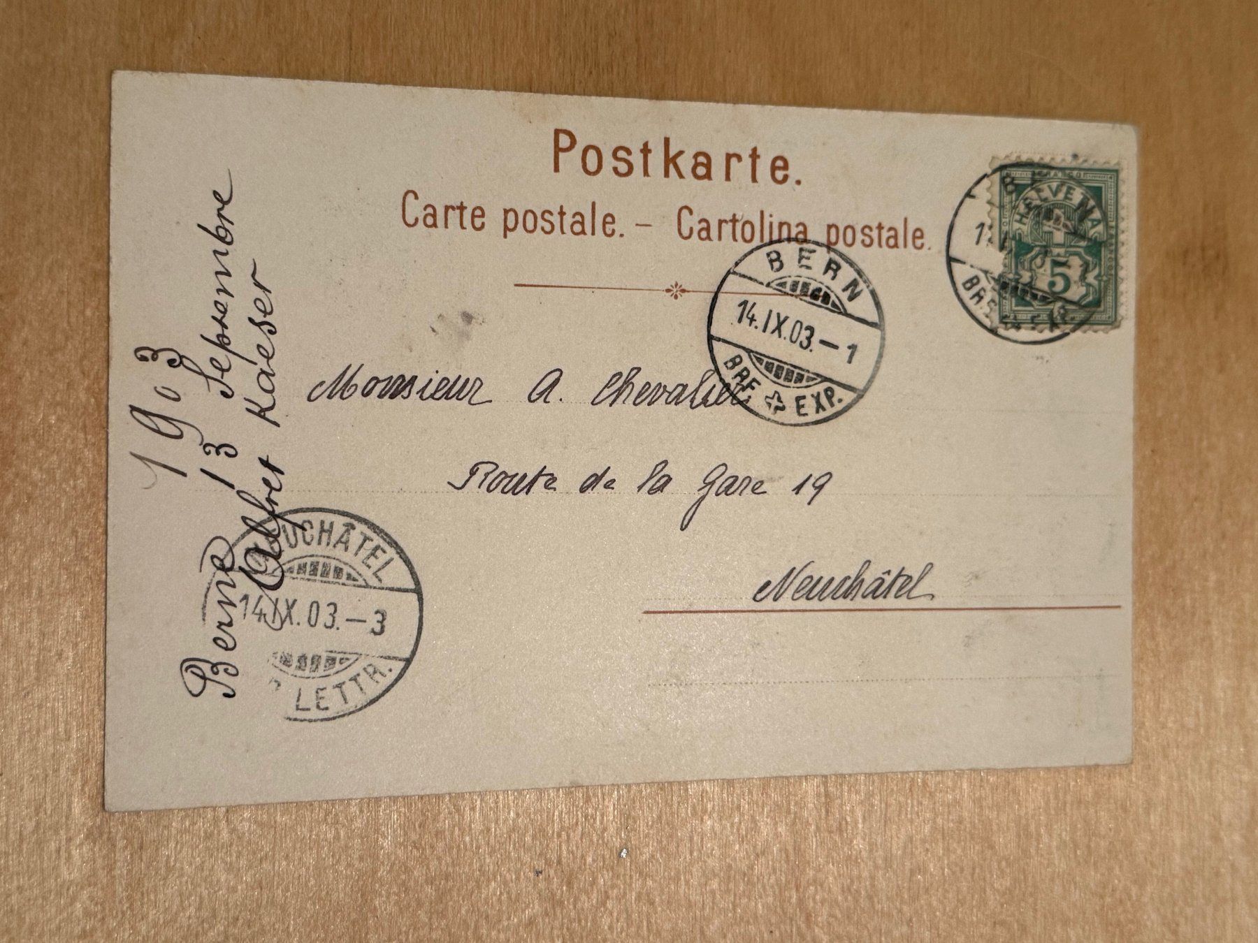 Cartoline postali: Antike Postkarte, Grand Café Rest. Bubenberg, Bern, 1903 – Usato da Basel venduto da sar_9jj8 1