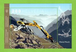 2021 Schweizer Erfindungen "Menzi Muck" Block postfrisch