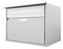 HUBER Briefkasten Alu 400 weiss-aluminium (Ref.01/26)