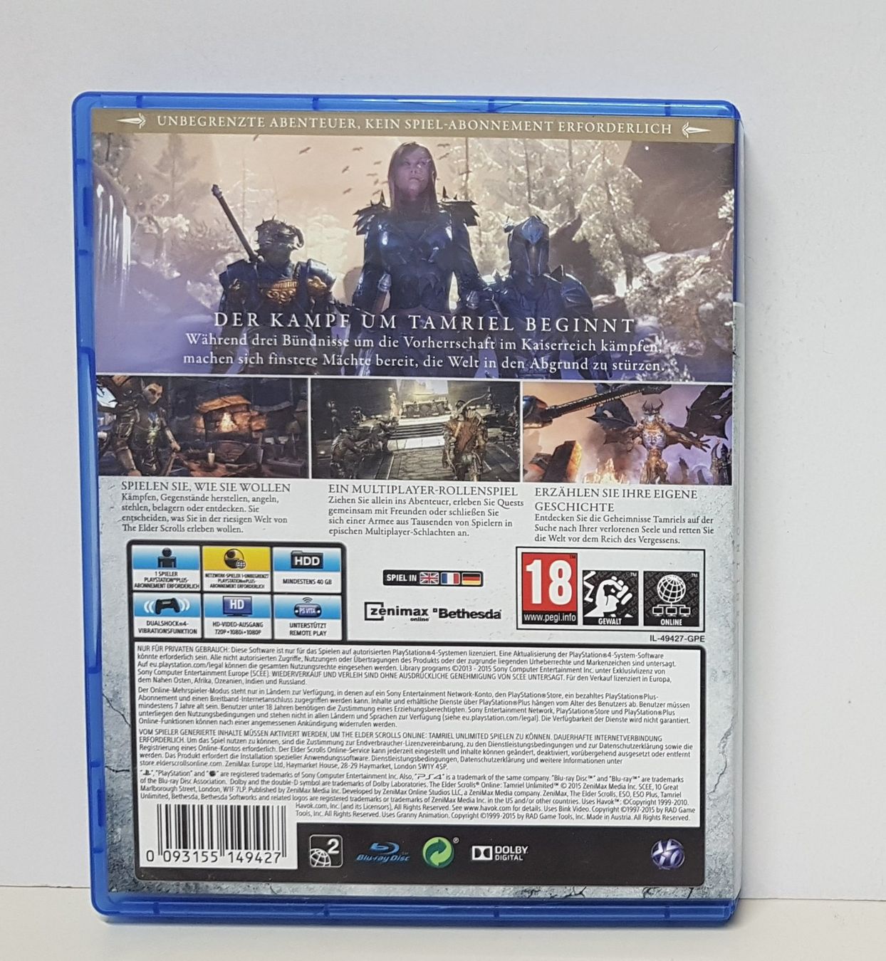 Sony Giochi: The Elder Scrolls Online Tamriel Unlimited  PS 4 – Usato da Schüpfheim venduto da Games_Spielkonsolen 3