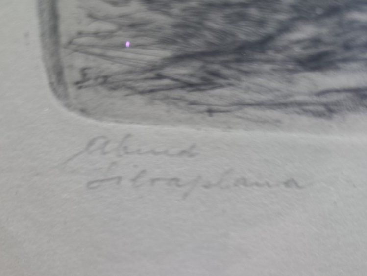 Gemälde: Original Radierung Silvaplana Engadin 1918 – Gebraucht aus Flums von Flumsantik 2