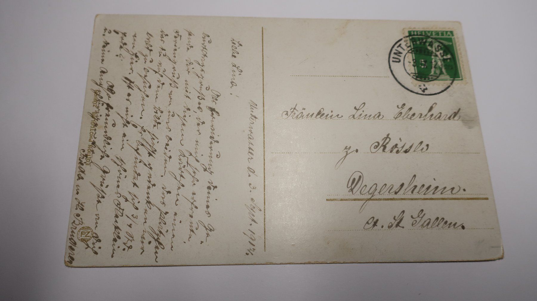 Cartes postales: Aelpli mit Churfirsten  1912 – D'occasion à Cormoret par Pascalll2001 2