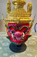 Thai Khon Maske Deko / Farbe Rot