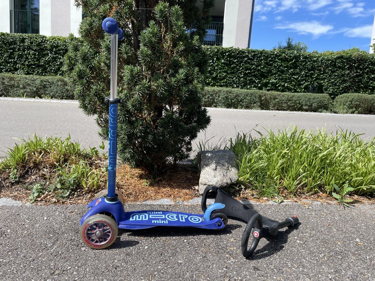 Micro Kickboard: Kinderroller Mini Micro blau mit Sitz guter Zustand – Usato da Uster venduto da Jemedi 4