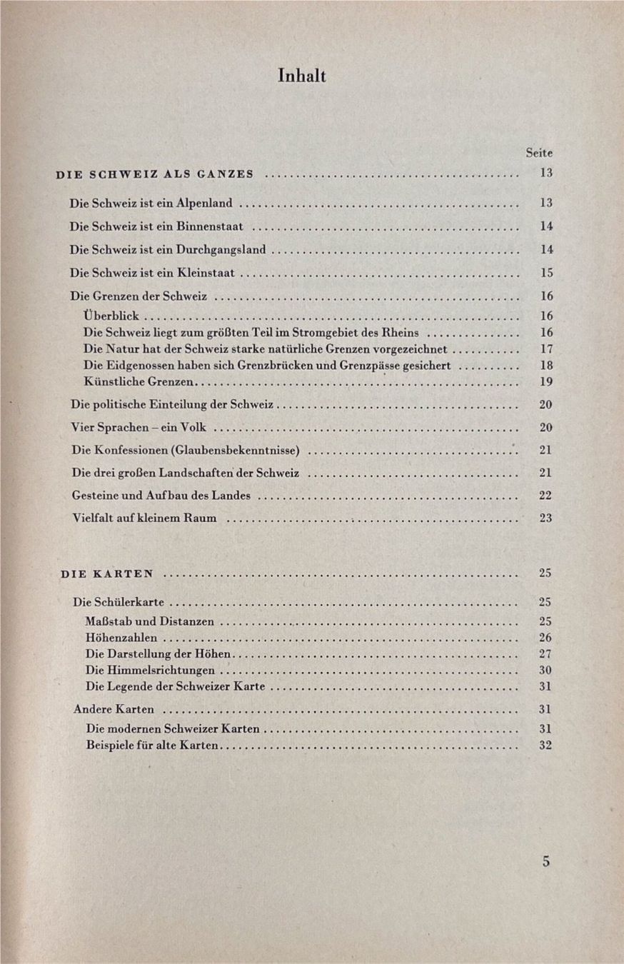 Libri: Geographie der Schweiz 1958 – Usato da Sarnen venduto da Livres 5