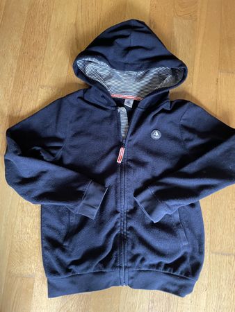 Petit Bateau Fleecejacke, Gr. 138, Marine