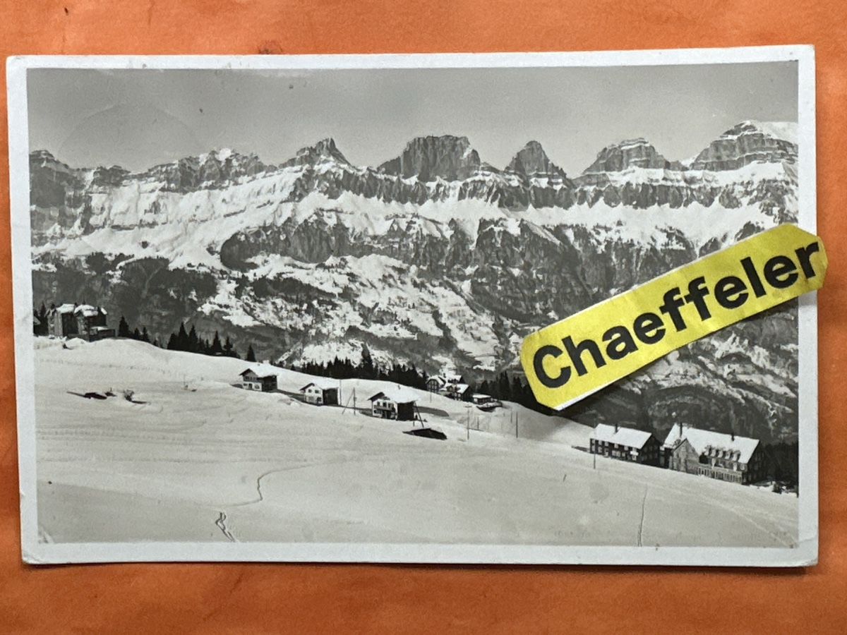 Cartoline postali: Alte Ansichtskarte Flums-Grossberg mit den Churfirsten – Usato da Zürich venduto da Chaeffeler