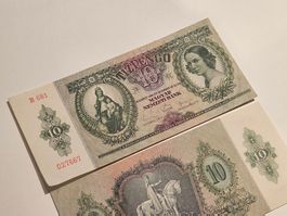 UNGARN / HUNGARY 10 TIZ PENGO 1943 MAGYAR NEMZETI BANK