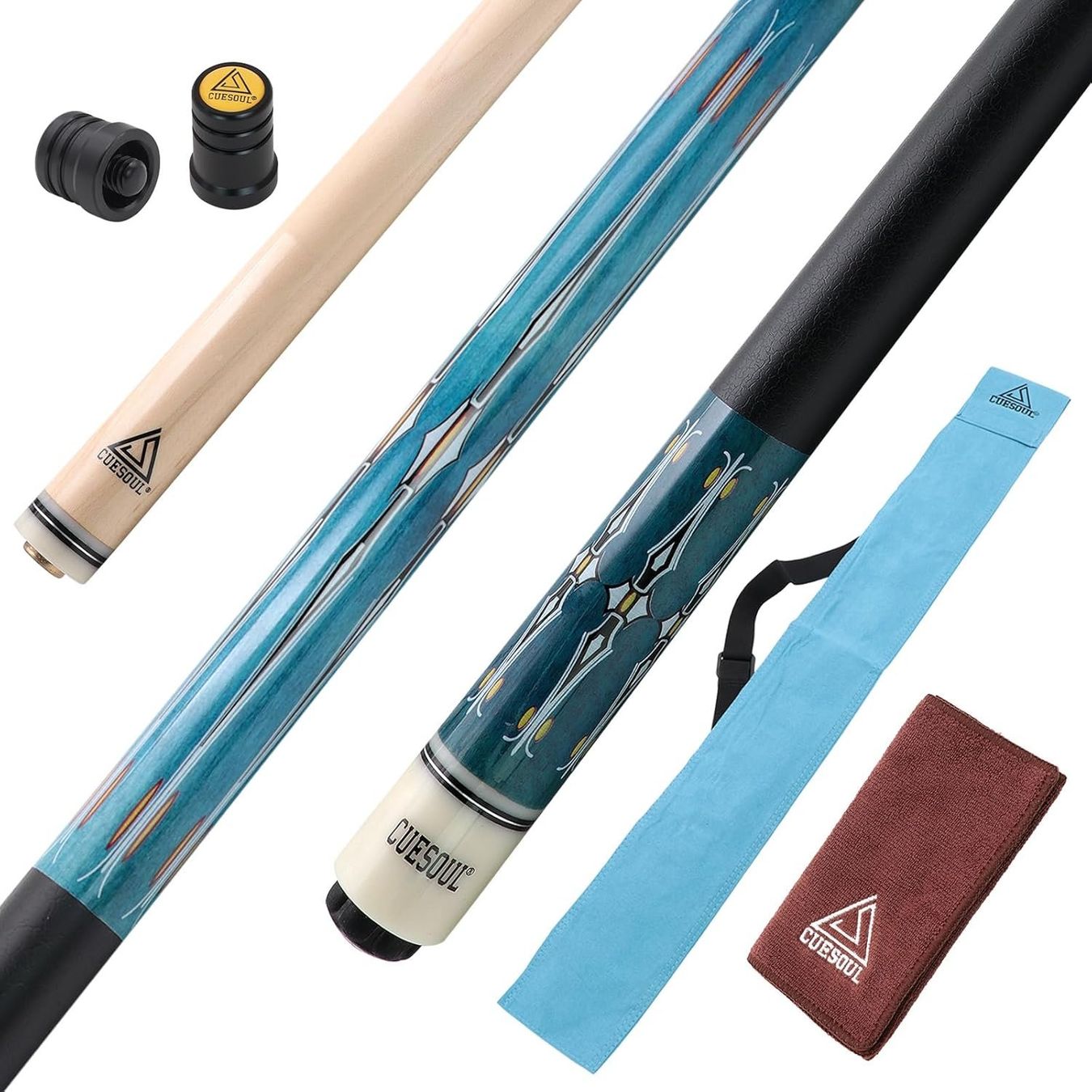Billardqueues: 58 Pool-Queue 21oz 13 Spitze Billard-Queue Irish Wrap blau – Neu und originalverpackt aus Hundwil von Pakethase