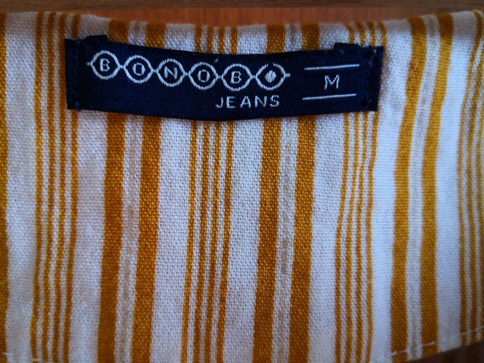 Kleider: Gestreiftes Kleid, Weiss-Orange, Gr. M – Gebraucht aus Wädenswil von coconut1289 5